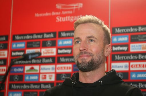 Sebastian Hoeneß wurde heute in einer Pressekonferenz beim VfB Stuttgart vorgestellt. Foto: Pressefoto Baumann/Julia Rahn