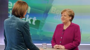 Angela Merkel im ZDF-Interview. Foto: ZDF