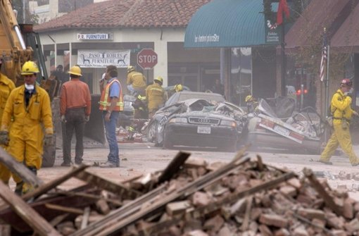 Im Dezember 2003 gab es ein Erdbeben der Stärke 6,5 auf der Richterskala in Kalifornien Foto: EPA