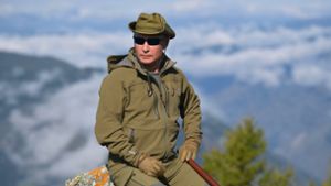 Über allen Gipfeln ist Ruh: Wladimir Putin sucht Entspannung in der Taiga. Foto: AP/Alexei Druzhinin