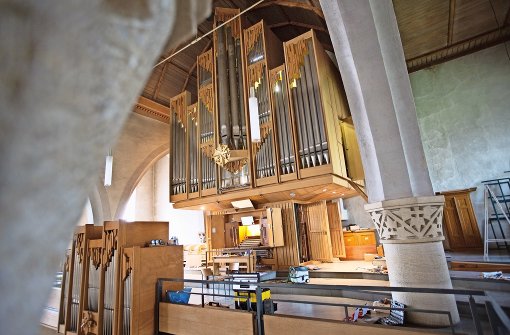 Die Orgel in der Kirchheimer Martinskirche präsentiert sich nur optisch in einwandfreiem Zustand. Foto: Horst Rudel