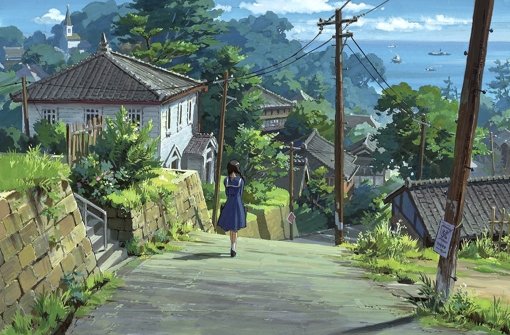 Japanische Ästhetik von Miyazaki jr.: Szene aus „Der Mohnblumenberg“. Foto: Verleih