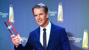 Lanz setzte sich bei der Verleihung am Donnerstagabend mit seiner nach ihm benannten ZDF-Talkshow in der Kategorie „Beste Information“ durch und dankte seiner Mutter. Foto: dpa/Marcel Kusch