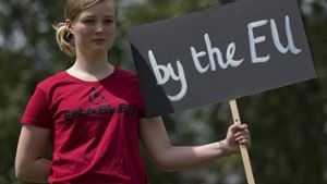Diese junge Frau will in der EU bleiben – anders als die älteren Semester in Großbritannien. Foto: AFP