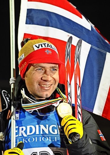 Der Biathlet Ole Einar Bjørndalen  isst am liebsten Steinpilz-Lasagne. Foto: dpa