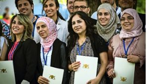 Angehende Akademiker: Das Wissenschaftsministerium fördert 50 junge Syrer mit einem Stipendium Foto: Lichtgut/Achim Zweygarth