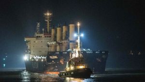 Die beiden Frachter „Verity“ und „Polesie“ waren zusammengestoßen. Foto: AFP/RENE SCHRODER