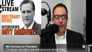 Die Medien werden alles unternehmen sich zusammenzuschließen, um ihre Botschaft zu verbreiten und mich anzugreifen, klagt der republikanische Präsidentschaftskandidat Mitt Romney auf dem rechten Breitbart TV. Foto: Spang