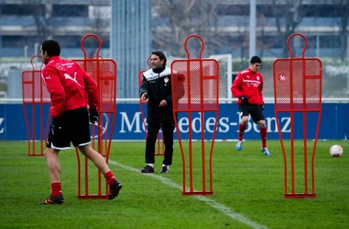 Der VfB macht sich fit für das Spiel gegen die Bayern. Klicken Sie sich durch die Bilder vom Training. Foto: Michele Danze