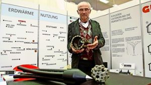 Firmenchef Erwin Gungl führte Anfang des Jahres 2014 auf einer Energiemesse in Sindelfingen noch seine Bohrgeräte vor. Foto:  