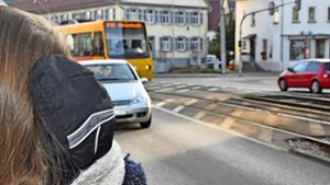 Zur Dämpfung des Lärms der Stadtbahn in den Kurven fordert der Bezirksbeirat eine Begrünung der Schottertrasse Foto: Georg Linsenmann