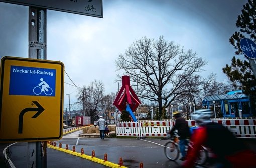 Eine der Fahrrad-Dauerzählstellen befindet sich am Mineralbad Leuze Foto: Lichtgut/Max Kovalenko