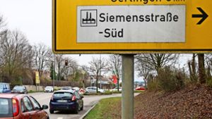 Die Abbiegespur an der Siemensstraße soll deutlich länger werden. Foto: factum/Granville