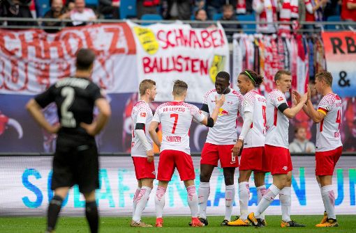 Der VfB musste sich in Leipzig knapp geschlagen geben. Foto: AFP