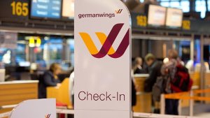 Germanwings-Schalter am Stuttgarter Flughafen. Foto: dpa