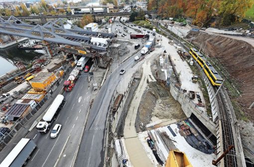 Laut Wolff & Müller soll die Stadt die Voruntersuchungen im Bereich des Tunnelmundes in der Neckartalstraße  nur unzureichend erledigt haben. Foto: Stuttgart (z)