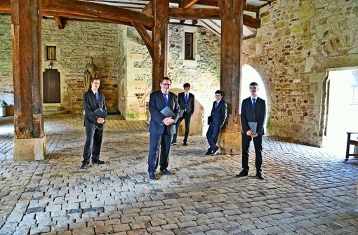 Hier ist das Männerensemble zu Besuch im Kloster Bebenhausen. Foto: Lorenz Würfel
