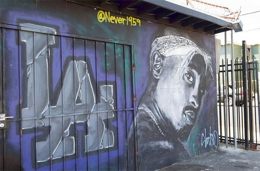 Tupac Shakur wurde am 7. September 1996 in Las Vegas angeschossen, sechs Tage später erlag er seinen schweren Verletzungen. Foto: AFP