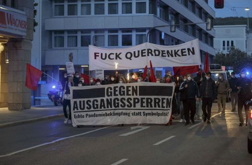 Die Protestler zogen vom Marienplatz zum Feuersee. Foto: Lichtgut/Julian Rettig