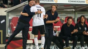 Angetrieben vom umjubelten Doppel-Torschützen Timo Werner hat Weltmeister Deutschland mit seinen wahren Fans in Stuttgart ein rauschendes Fußballfest gefeiert. Foto: dpa