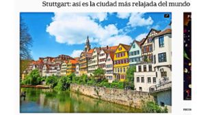 Die originelle Bildauswahl : „Stuttgart – dies  ist die entspannteste Stadt der Welt“ – mit einem Motiv von Tübingen Foto: StZ