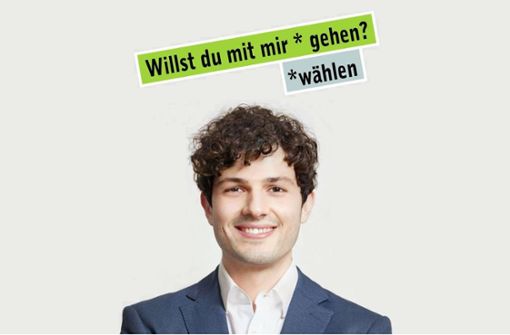 Das Profil von Luigi Pantisano auf Tinder: Hier lächelt ein jünger aussehender OB-Kandidat seine potenziellen Wähler an. Foto: Grüne Jugend Konstanz