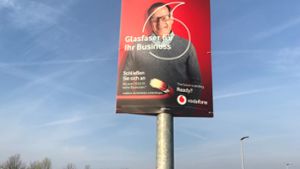 Vodafone hat 200 Werbeplakate illegal aufgehängt