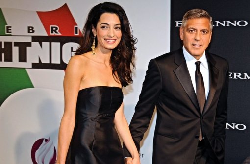 Heiraten sie schon am 27. September? Amal Alamuddin und George Clooney. Foto: dpa