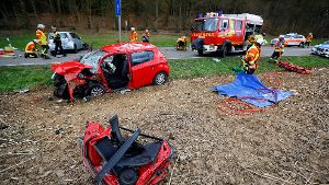 Zwischen Mundelsheim und Großbottwar hat sich ein schwerer Unfall ereignet. Foto: www.7aktuell.de | Karsten Schmalz