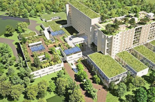 Grüner geht’s kaum: „Zentrum für Lebenswissenschaften und nachhaltigen Wohnraum“ nennen die Wettbewerbssieger von „Tree Tower“ ihr Werk. Foto:  