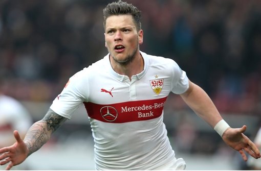 Hat sich mit seinen beiden Toren gegen Frankfurt zum Hoffnungsträger des VfB Stuttgart geschossen: Stürmer Daniel Ginczek. Foto: Pressefoto Baumann
