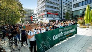 Eine von bislang mehr als 1200 Demos in Stuttgart: Der globale Klimastreik im  September Foto: Lichtgut/Leif Piechowski