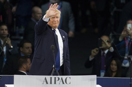 Donald Trump spricht über Details seiner Außenpolitik-Agenda. Foto: AP