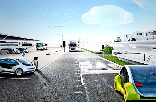 Boschs neue Internet-Plattform soll für selbstfahrende Autos neue Dienste anbieten, zum Beispiel die  schnellere Warnung vor Falschfahrern und eine vorausschauende Wartung. Foto: Bosch