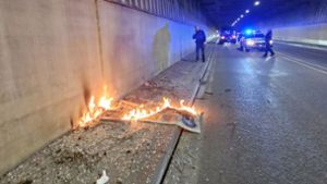 Im Tunnel Neugereut ist es am Donnerstagabend zu einem Brand gekommen. Foto: Andreas Rosar /Fotoagentur Stuttgart
