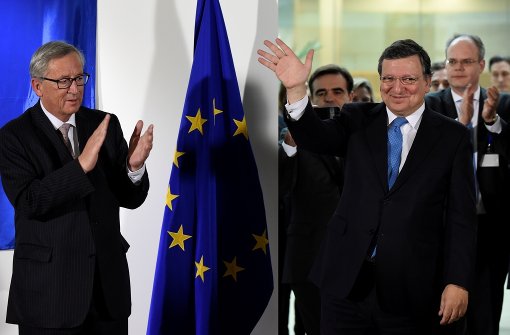Der langjährige Präsident der Europäischen Kommission Jose Manuel Barroso (r.) arbeitet inzwischen für die Investmentbank Goldman Sachs. Foto: AFP