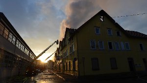 Bei einem Feuer in der Innenstadt von Backnang im Rems-Murr-Kreis sind in der Nacht zum Sonntag mehrere Menschen ums Leben gekommen. Foto: www.7aktuell.de | Oskar Eyb (103 Fotos)