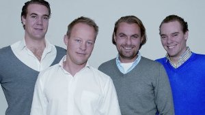 Anton Pagendarm, Joe Tonne, Felix Müller und Moritz Pagendarm (v.l.n.r), die Jungunternehmer von der Speach Media GmbH Foto: StN