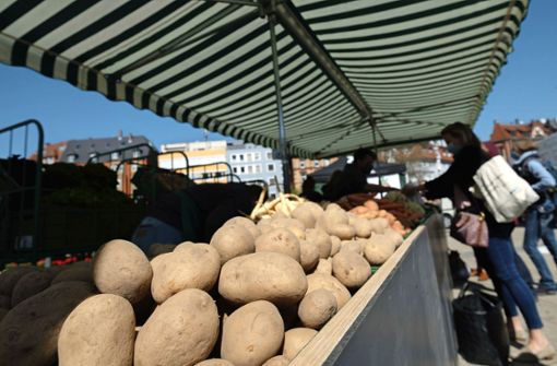 Der Bio-Wochenmarkt auf dem Marienplatz richtet sich an Kunden, die sich gesund und nachhaltig ernähren wollen. Foto: Lichtgut/Leif Piechowski