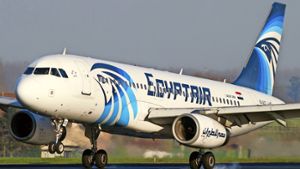 Die Aufnahme zeigt den Airbus A320 der Egyptair mit der Registrierung SU-GCC bei der Landung auf dem Flughafen Brüssel Zaventem. Diese Maschine verschwand am 19. Mai auf einem Flug von Paris nach Kairo vom Radarschirm. Foto: dpa