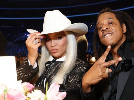 Beyoncé mit Jay-Z bei der Grammy-Verleihung 2024. Foto: Kevin Mazur/Getty Images for The Recording Academy