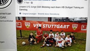 Der Auslöser: Bei diesem Facebook-Post  hieß das Jugendteam der German American Kickers noch „Blitzkrieg“. Foto: Facebook/German American Kickers