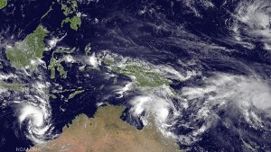 Zyklon Pam zerstört Vanuatu.  Foto: NOAA