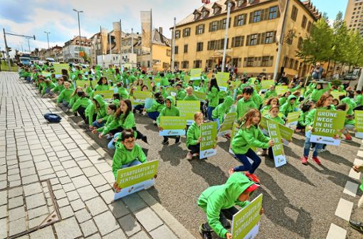 Spontan geplant: Ein Flashmob von Schülern in Ludwigsburg. Foto: factum/Granville