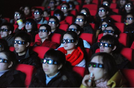 Chinesische Kinobesucher lieben 3-D-Filme – so wie hier in der Provinz Anhui. Foto: AFP