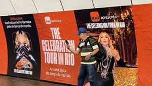 Der Staat zahlt: Werbung für das Gratis-Konzert von Madonna in der U-Bahn von Rio de Janeiro Foto: AFP/Pablo Porciuncla