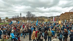 Jeden Sonntag versammeln sich Stuttgarter, um für Europa zu demonstrieren, wie hier auf dem Schlossplatz. Foto: Lichtgut/Julian Rettig