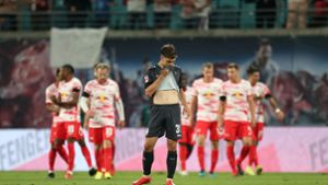 Am zweiten Spieltag der Saison 2021/22 ging der VfB um Mateo Klimowicz (Mi.) auswärts in Leipzig mit 0:4  unter. Foto: Baumann