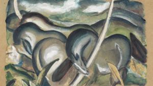 Die Nazis verspotteten Werke wie Franz Marcs „Pferde in Landschaft“ (1911) als „entartet“, aber verdienten viel Geld damit. Foto: Kunstmuseum Bern/Legat Cornelius Gurlitt 2014