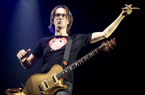 Steven Wilson, Frontmann der Band Porcupine Tree, bei einem Konzert 2018 in Turin Foto: imago/Pacific Press Agency/Corrado Iorfida